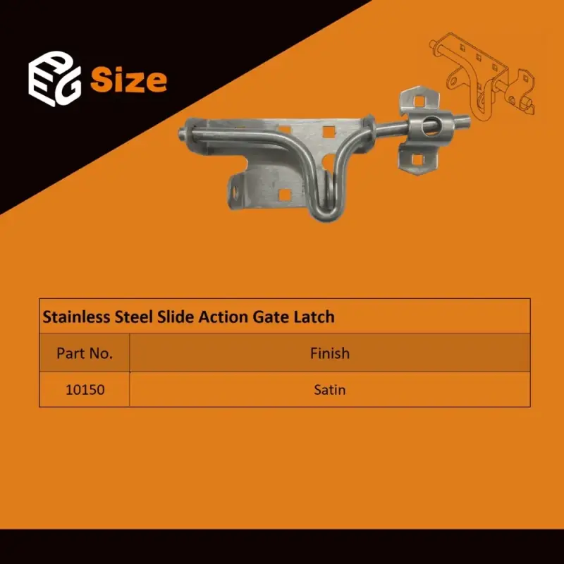 Manufacturer Price Slide Bolt** - 6" 2.5mm SUS304 Satin Finish Security Lock Door Bolt view 3
